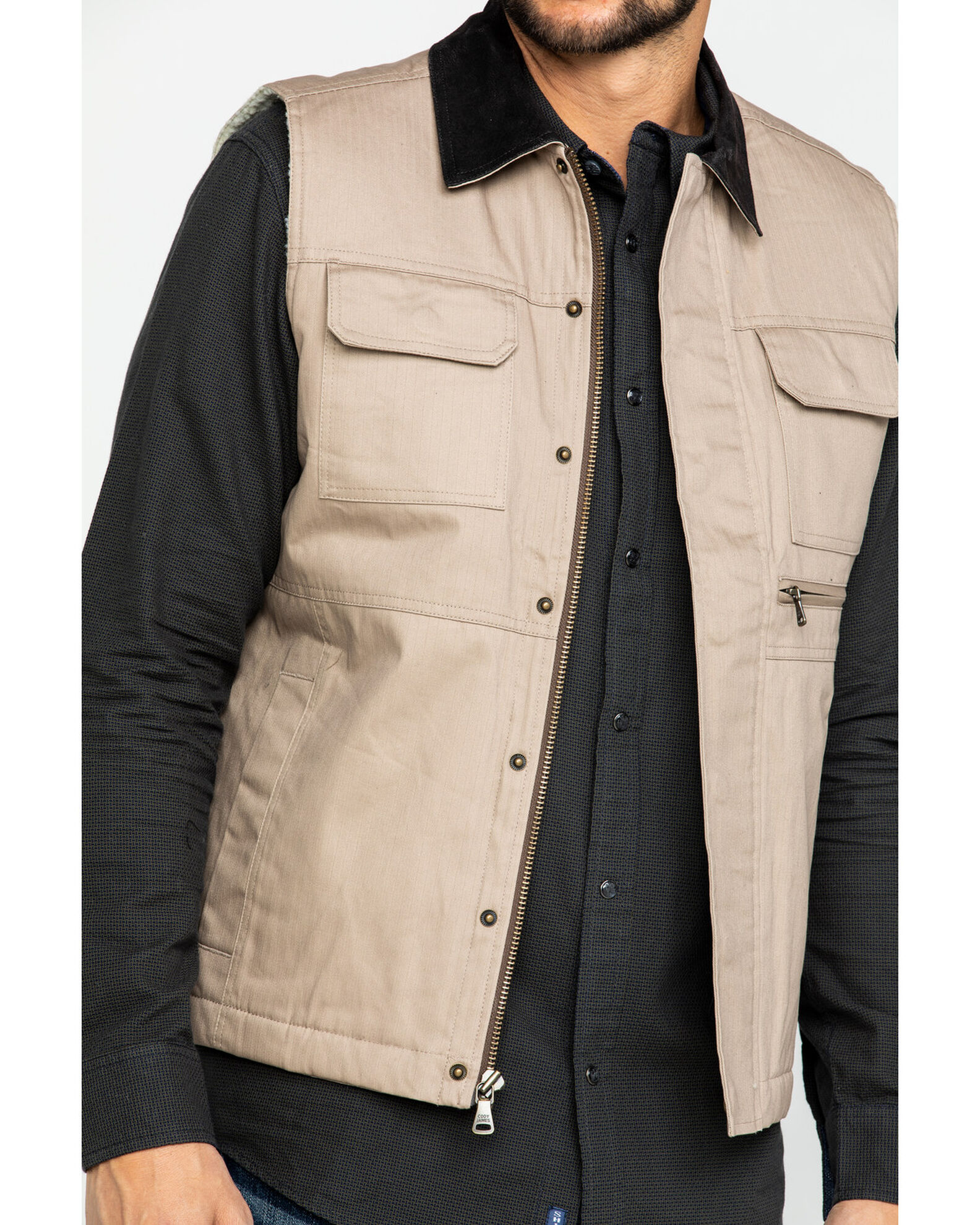 Product Name:  Cody James Men's Tan Ranchero Timberwolf Canvas Vest