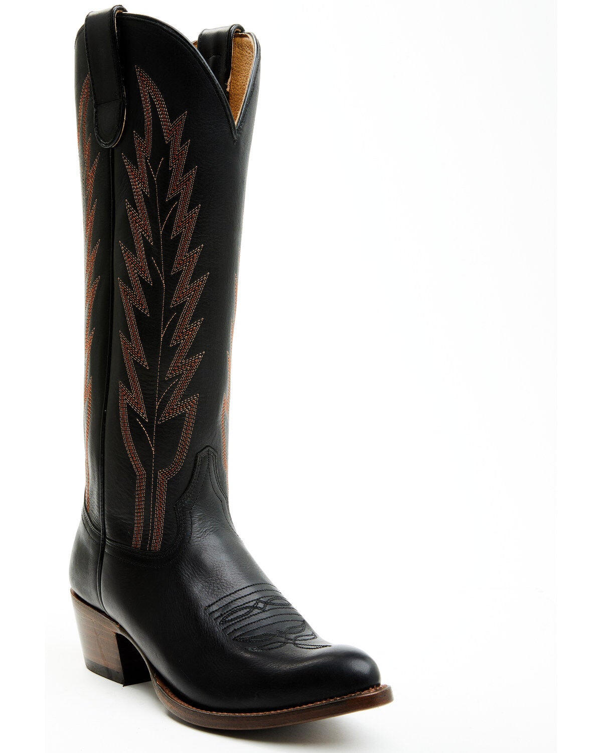 Macie Bean Burnin' Daylight Western Boots - Round Toe, Black, hi-res