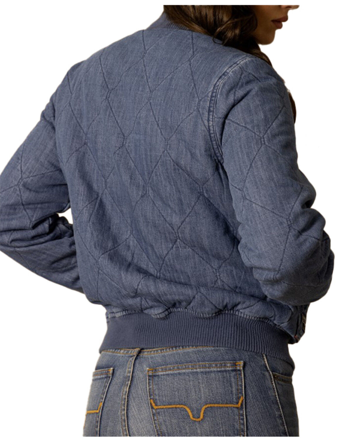 Image #3 - Kimes Ranch Women's Marino Denim Bomber Jacket, Indigo, hi-res