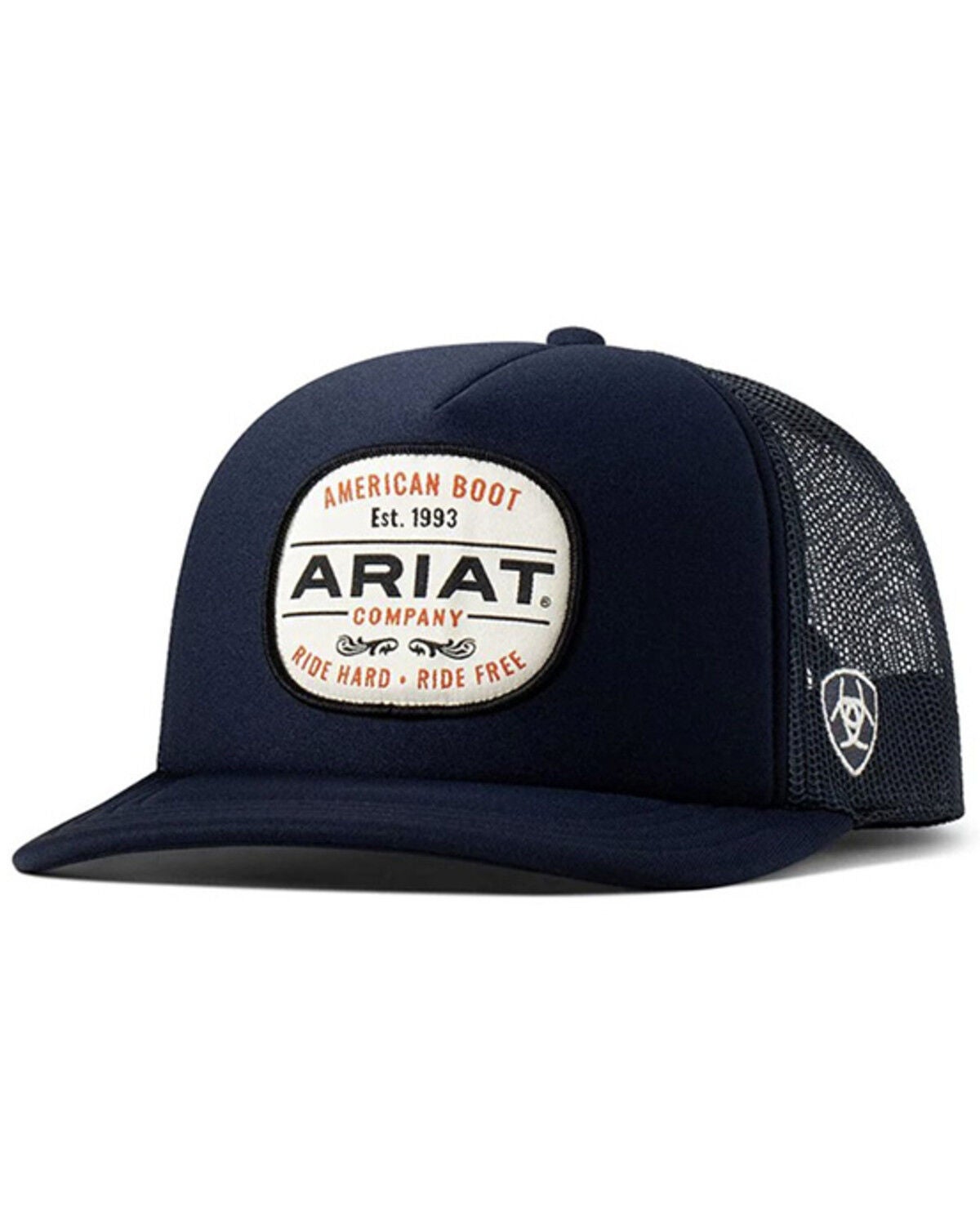 Ariat Men's Foam Patch Ball Cap, Black, hi-res