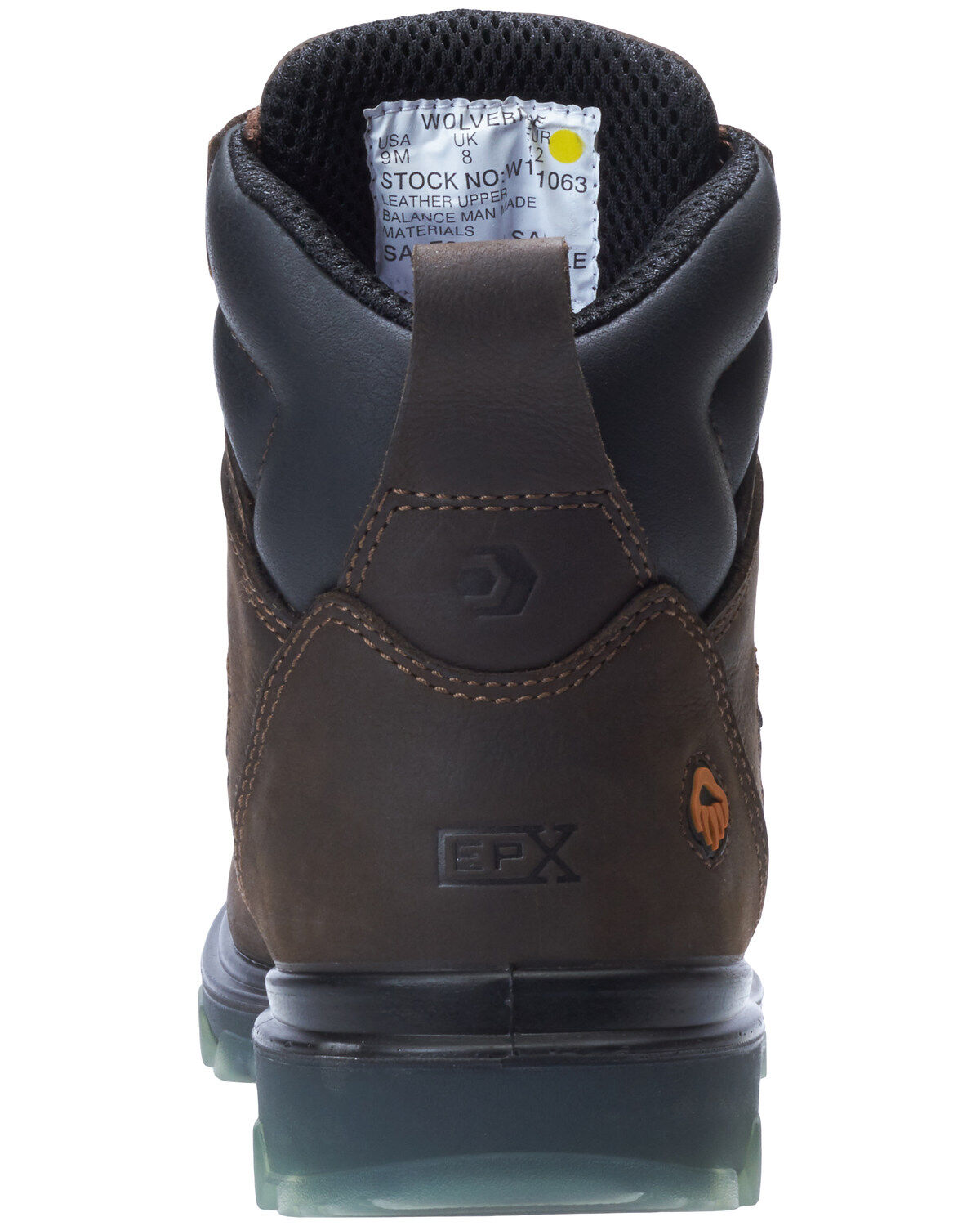 Image #4 - Wolverine Men's I-90 EPX Waterproof Work Boots - Composite Toe, Dark Brown, hi-res
