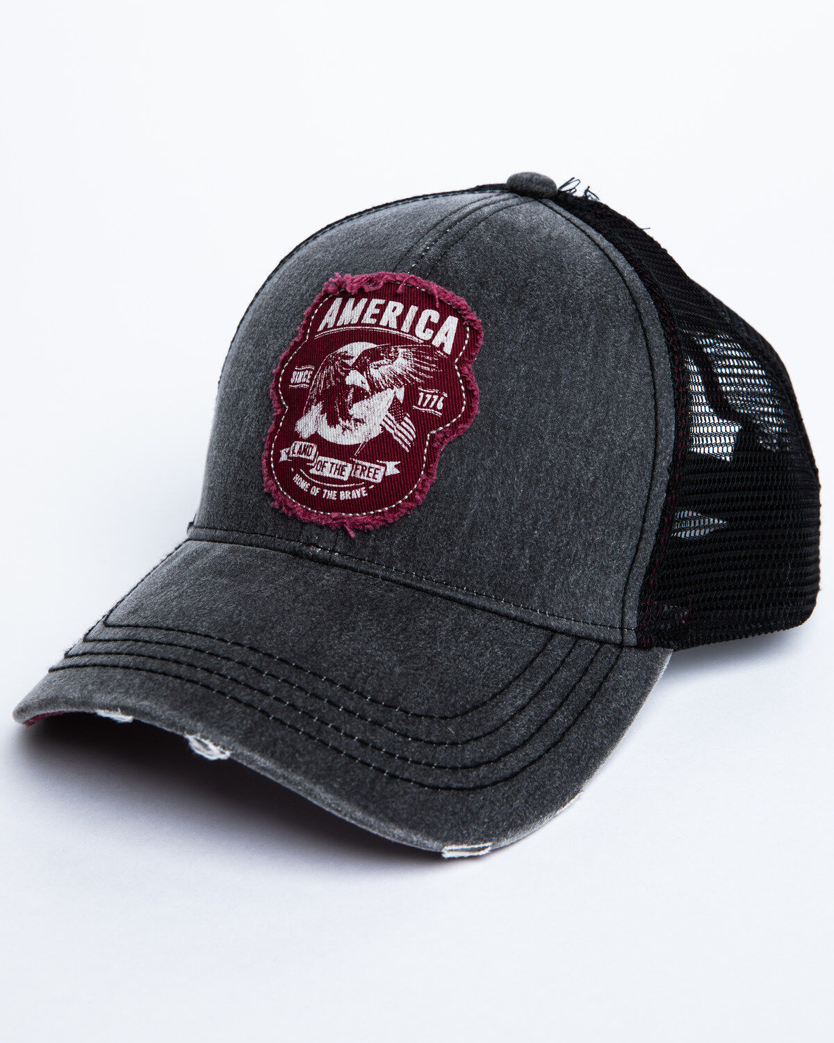 Image #1 - Cody James Men's Americana Patch Ball Cap, Grey, hi-res