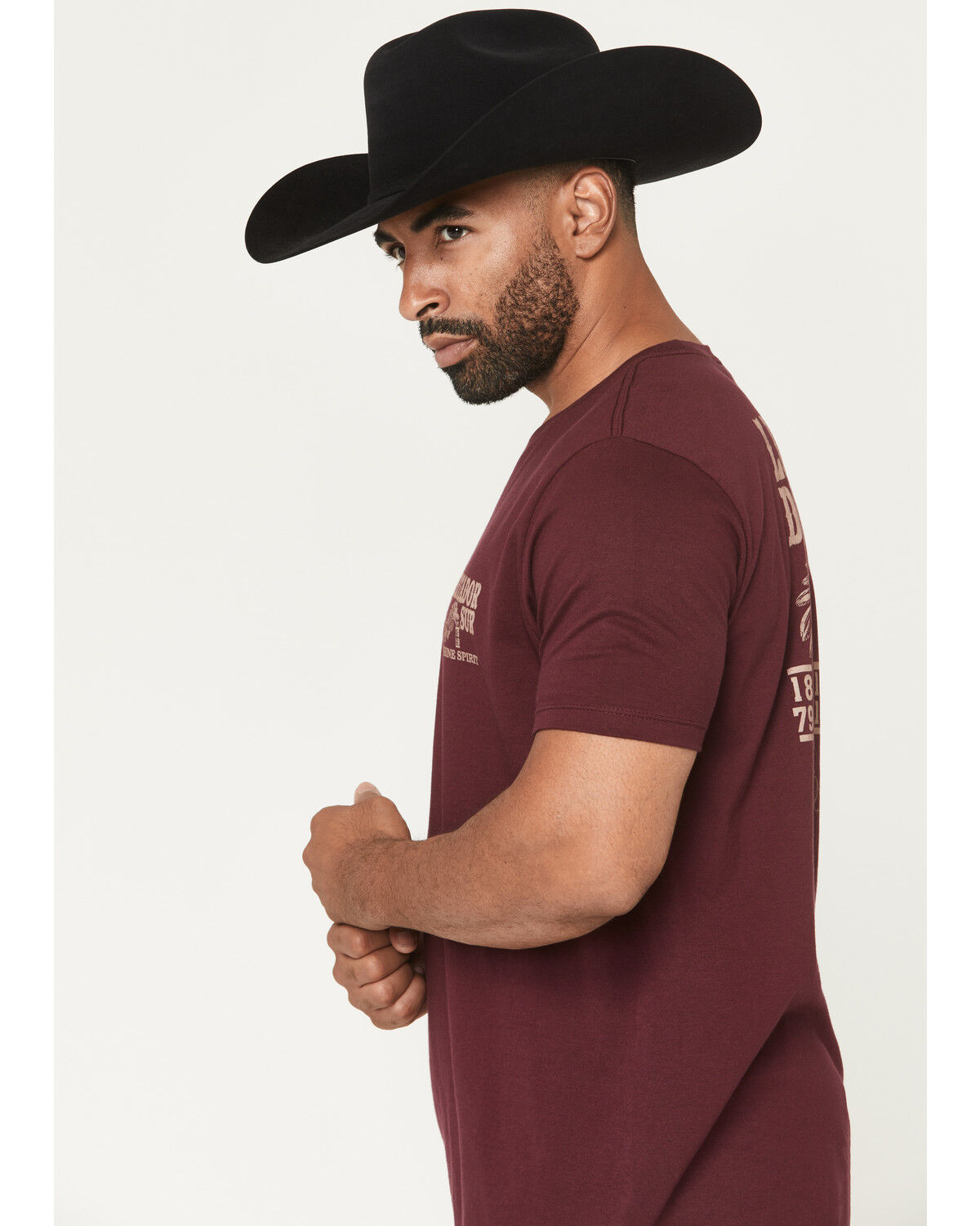 Image #3 - Moonshine Spirit Men's Libertado Logo Short Sleeve Graphic T-Shirt, Burgundy, hi-res