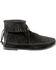 Women's Minnetonka Suede Back Zipper Moccasin Boots, Black, hi-res