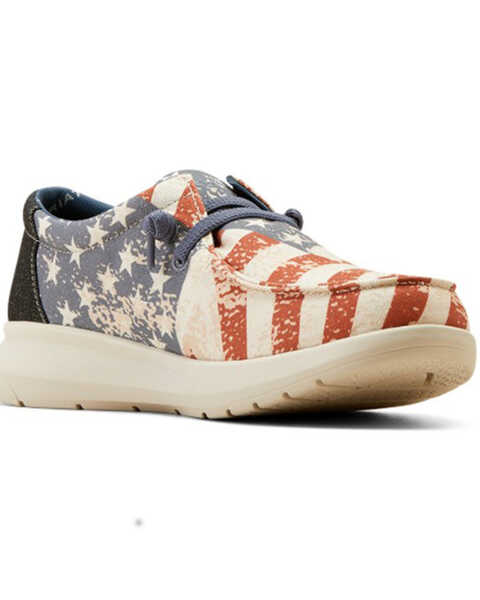 Ariat Men's Hilo American Flag Casual Shoes - Moc Toe , Multi, hi-res