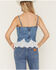Image #4 - Levi's Women's Medium Wash Sleeveless Denim Lace Trim Cami, Medium Wash, hi-res