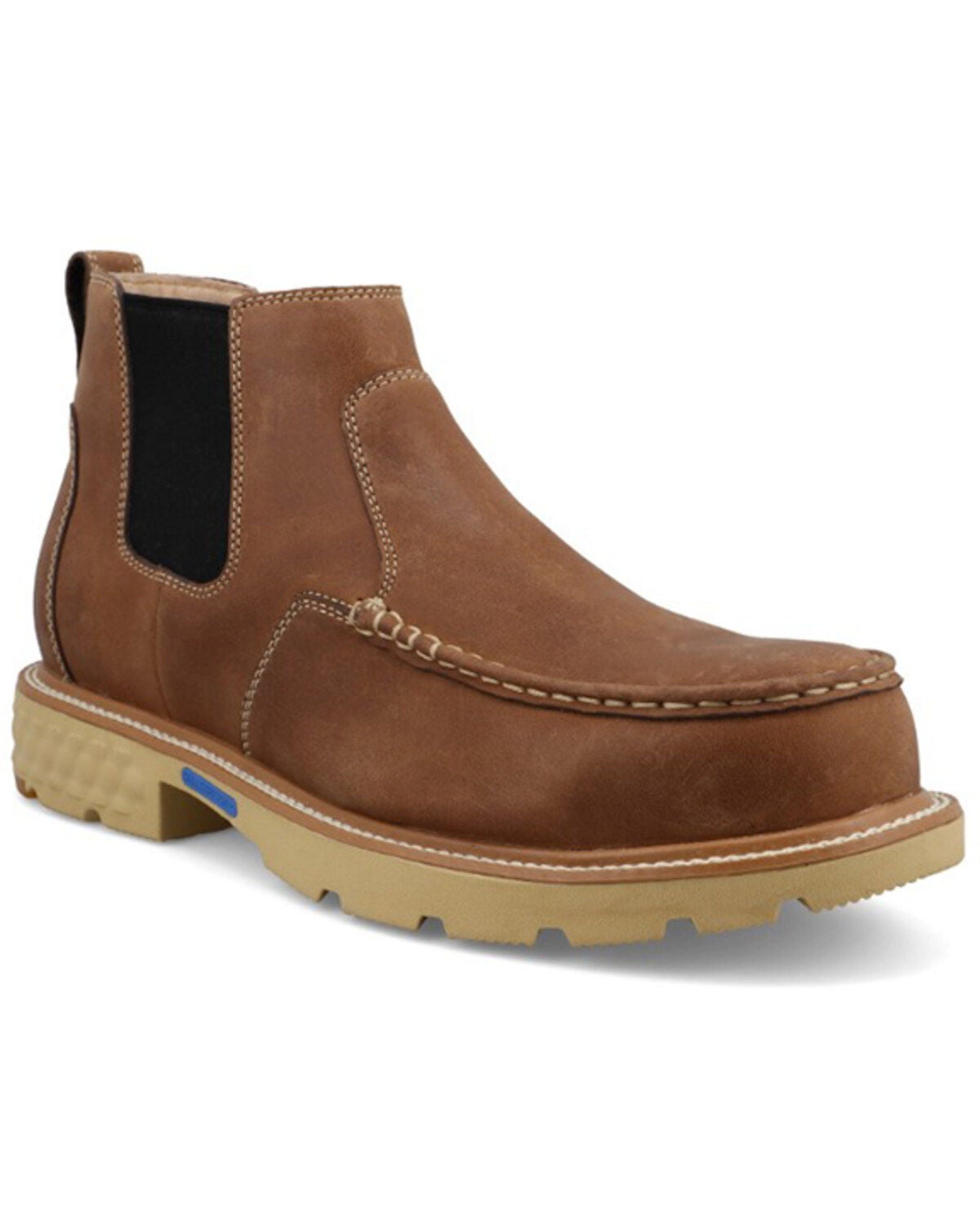 Twisted X Men's 4" Work Chelsea Boot - Nano Composite Toe, Medium Red, hi-res