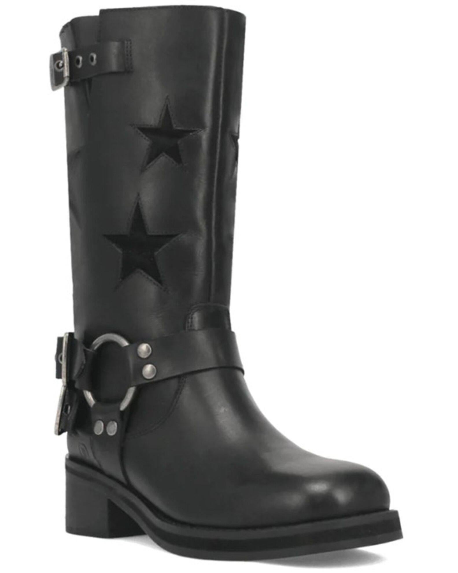 Dingo Women s Blacklist Star Inlay Harness Boots Round Toe Boot Barn