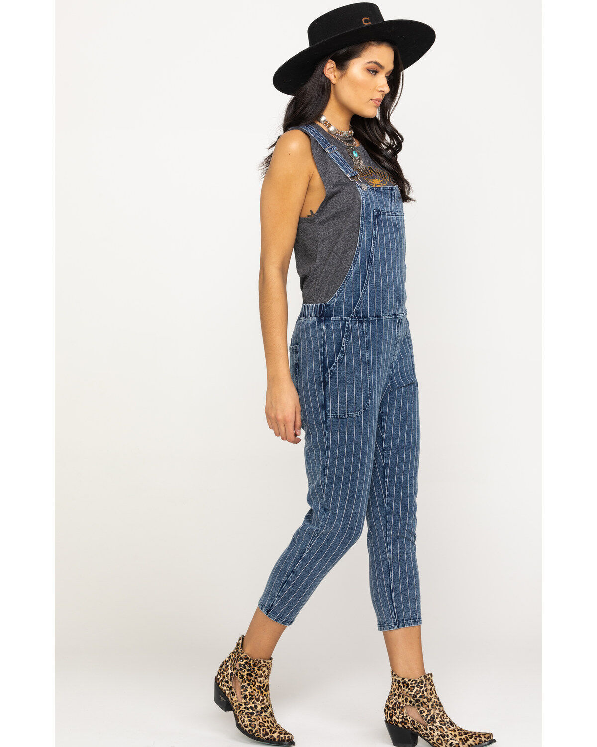 Stripe Knit Denim Overalls | Boot Barn