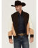 Image #1 - RANK 45® Men's Color Block Bomber Filled Windbreaker Jacket, Coffee, hi-res