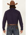 Image #4 - Wrangler Retro Premium Men's Solid Long Sleeve Button-Down Western Shirt, Blue, hi-res