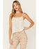 Shyanne Women's Beaded Cropped Cami Top, Off White, hi-res