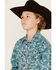 Image #2 - Rock & Roll Denim Boys' Paisley Print Long Sleeve Pearl Snap Stretch Western Shirt, Turquoise, hi-res