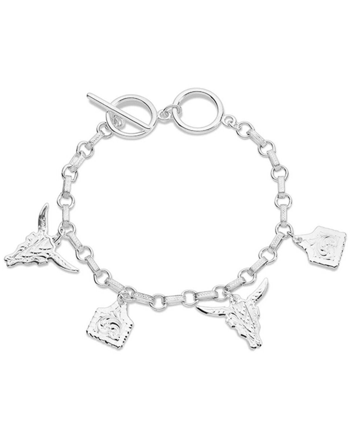 Image #2 - Montana Silversmiths Women's Country Charm Bracelet, Silver, hi-res