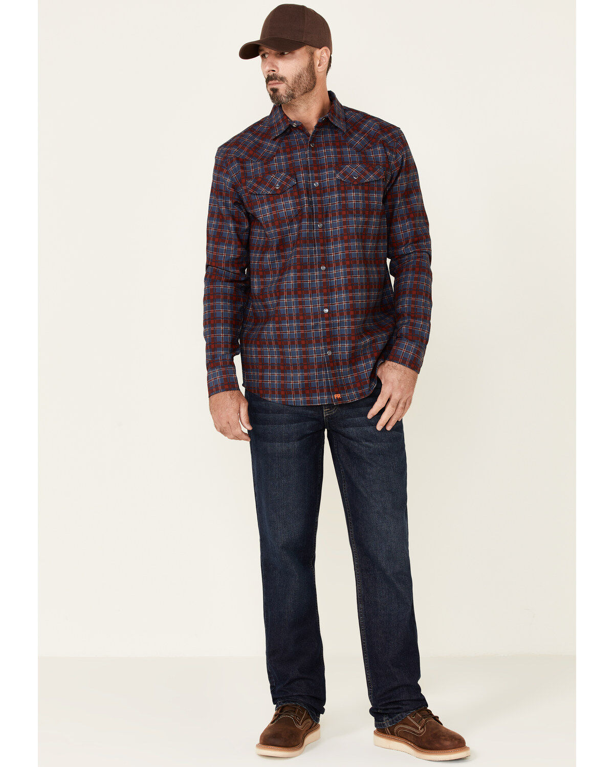 Image #2 - Cody James Men's FR Plaid Print Long Sleeve Work Shirt , , hi-res