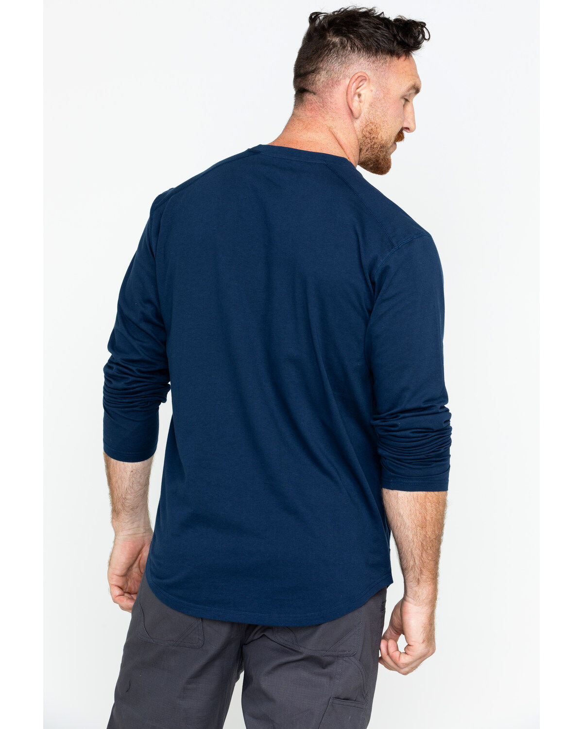 Image #2 - Hawx Men's Solid Pocket Crew Long Sleeve Work T-Shirt, , hi-res