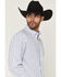 Image #2 - George Strait by Wrangler Stripe Print Long Sleeve Button-Down Stretch Western Shirt - Big, White, hi-res