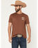 Image #2 - Panhandle Slim Men's Wild West Cowboys Short Sleeve Graphic T-Shirt, Brown, hi-res