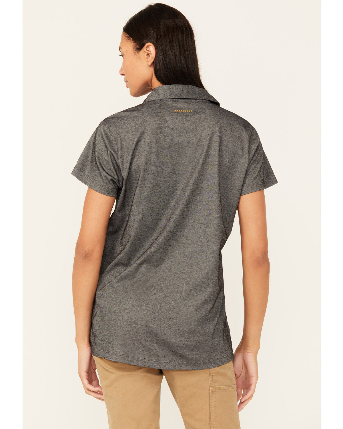 Image #4 - Ariat Women's Rebar Foreman Short Sleeve Polo Shirt, Charcoal, hi-res