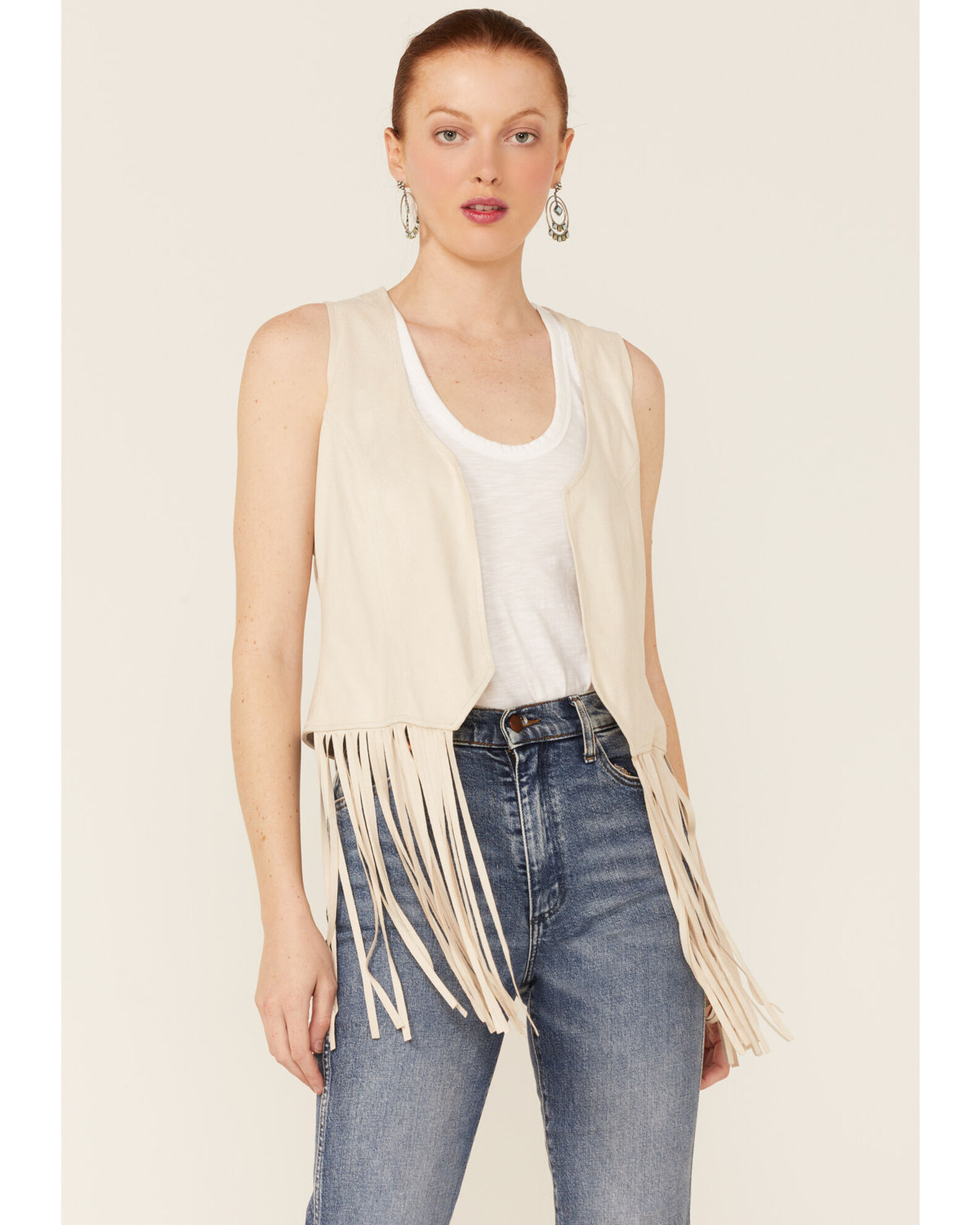 Mens suede fringe vest shop