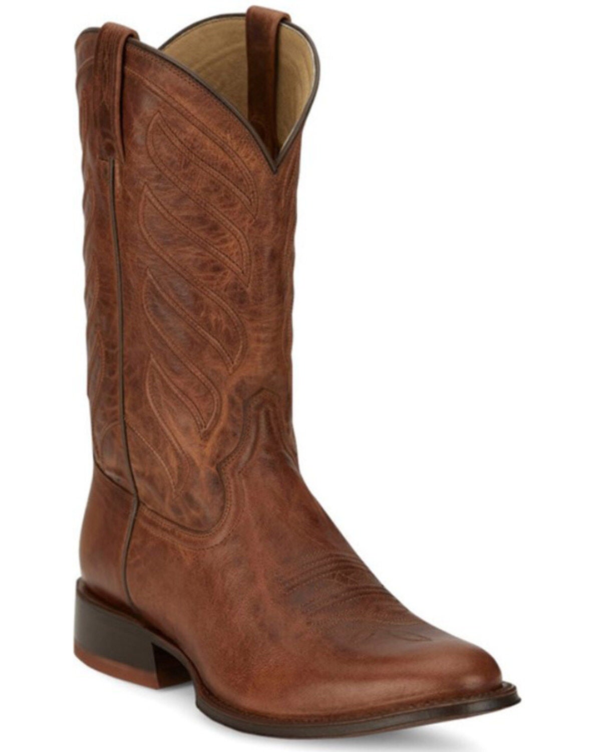 Tony Lama Men's Lenado Western Boots - Round Toe, Tan, hi-res