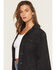 Image #2 - 7 For All Mankind Women's Thunderstorm Twisted Crystal Denim Jacket, Black, hi-res