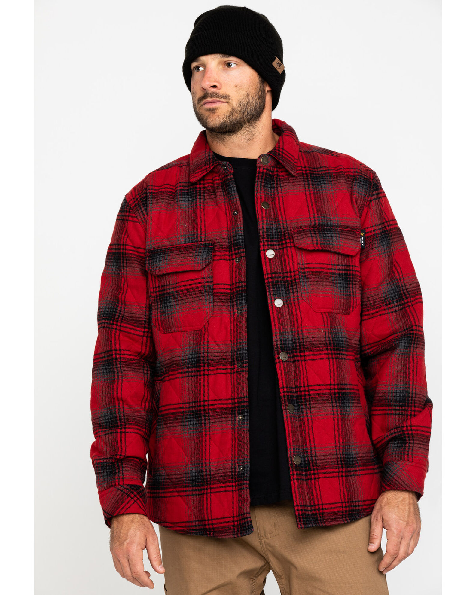 Mens flannel quilted shirt jacket store