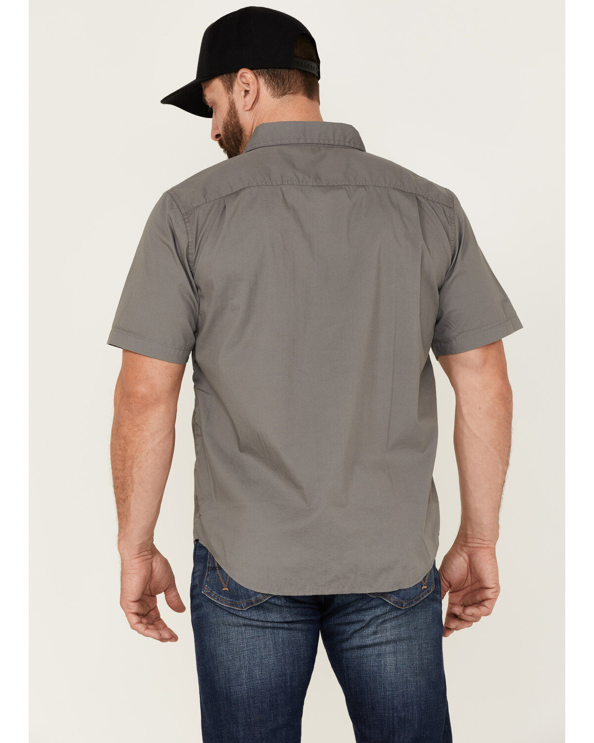 Image #4 - Brixton Men's Charter Solid Utility Button Down Western Shirt, Grey, hi-res