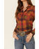 Image #3 - Shyanne Women's Cognac Pecan Plaid Long Sleeve Western Flannel Shirt , , hi-res