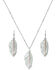 Image #1 - Montana Silversmiths Women's Downy Feather Necklace & Earrings Jewelry Set, Multi, hi-res