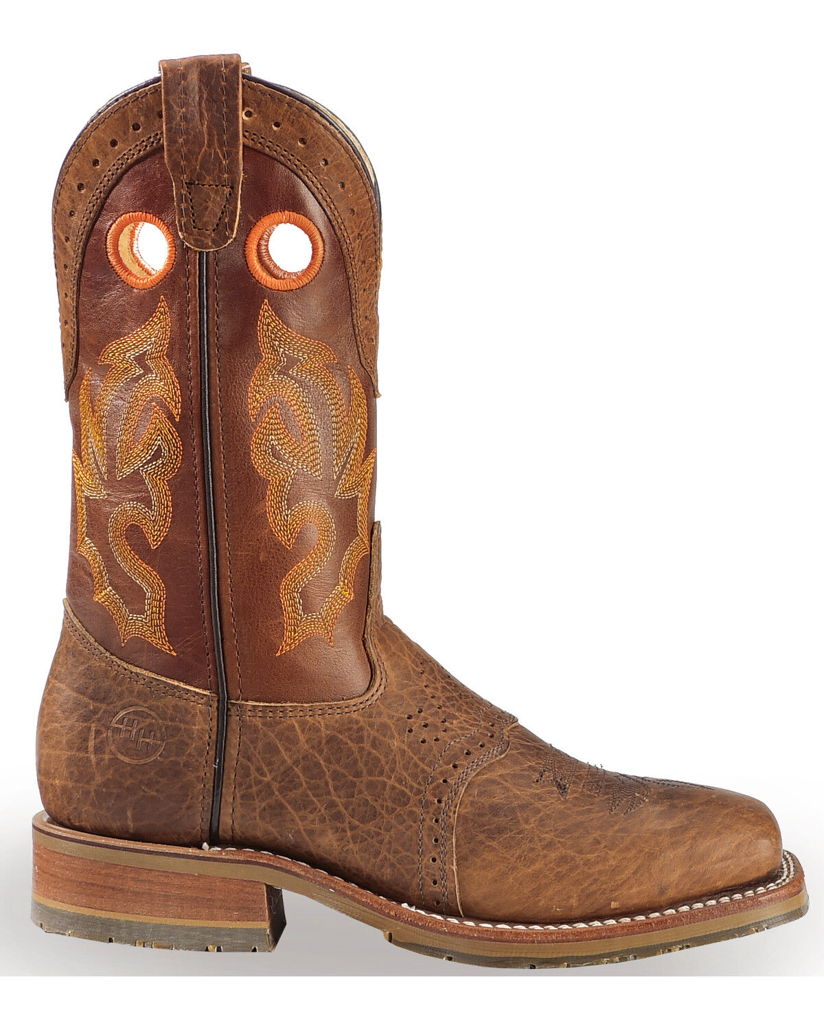 Image #2 - Double H Men's Domestic I.C.E. Roper Boots - Steel Toe, Brown, hi-res