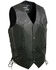 Image #1 - Milwaukee Leather Men's 3X Classic Side Lace Biker Vest - Big, Black, hi-res
