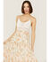 Flying Tomato Women's Crochet Top Floral Print Maxi Dress, Rust Copper, hi-res