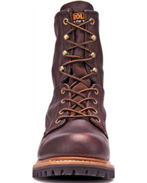 Image #3 - Carolina Men's Logger 8" Work Boots, Brown, hi-res