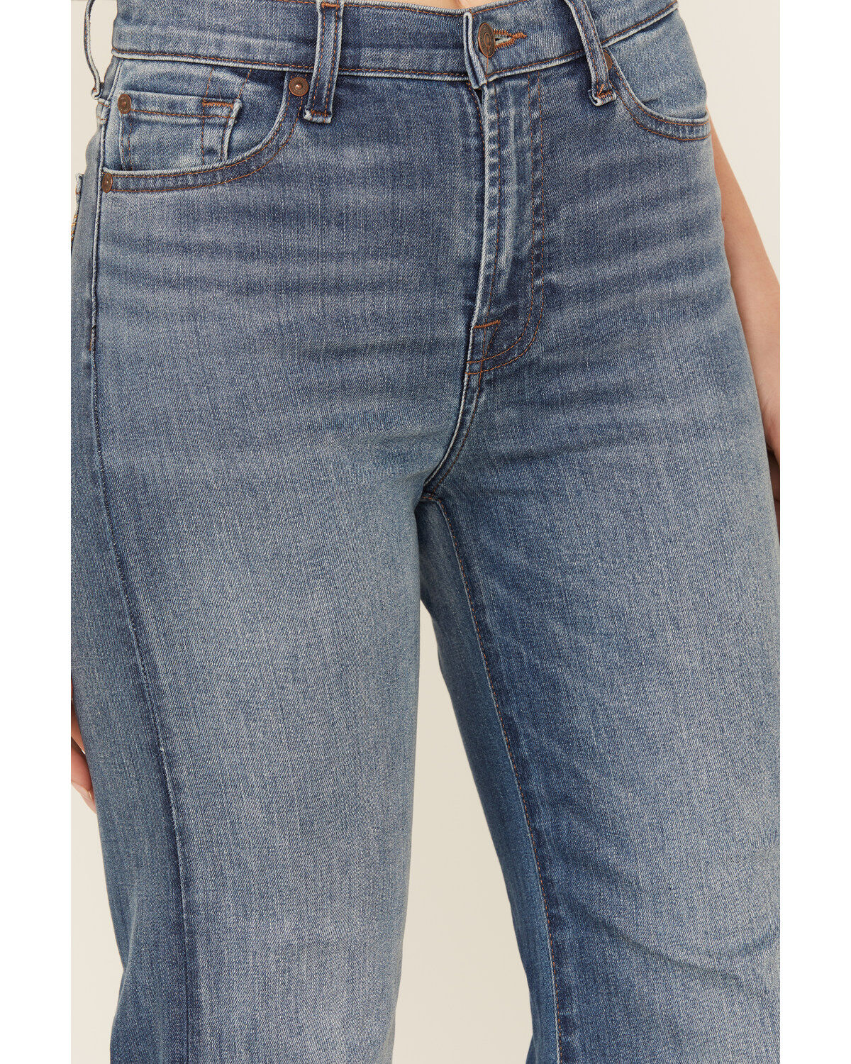 Image #4 - 7 For All Mankind Modern Dojo Medium Wash High Rise Trouser Stretch Denim Jeans, , hi-res