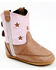 Image #1 - Boot Barn Infant Girls' Lia Poppet Little Star Western Boots - Round Toe, Brown/pink, hi-res