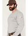 Image #3 - Ariat Men's FR Air Eagle Skull Long Sleeve Work T-Shirt, Grey, hi-res