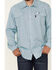 Cinch Men's FR Geo Print Lightweight Long Sleeve Work Shirt , Light Blue, hi-res