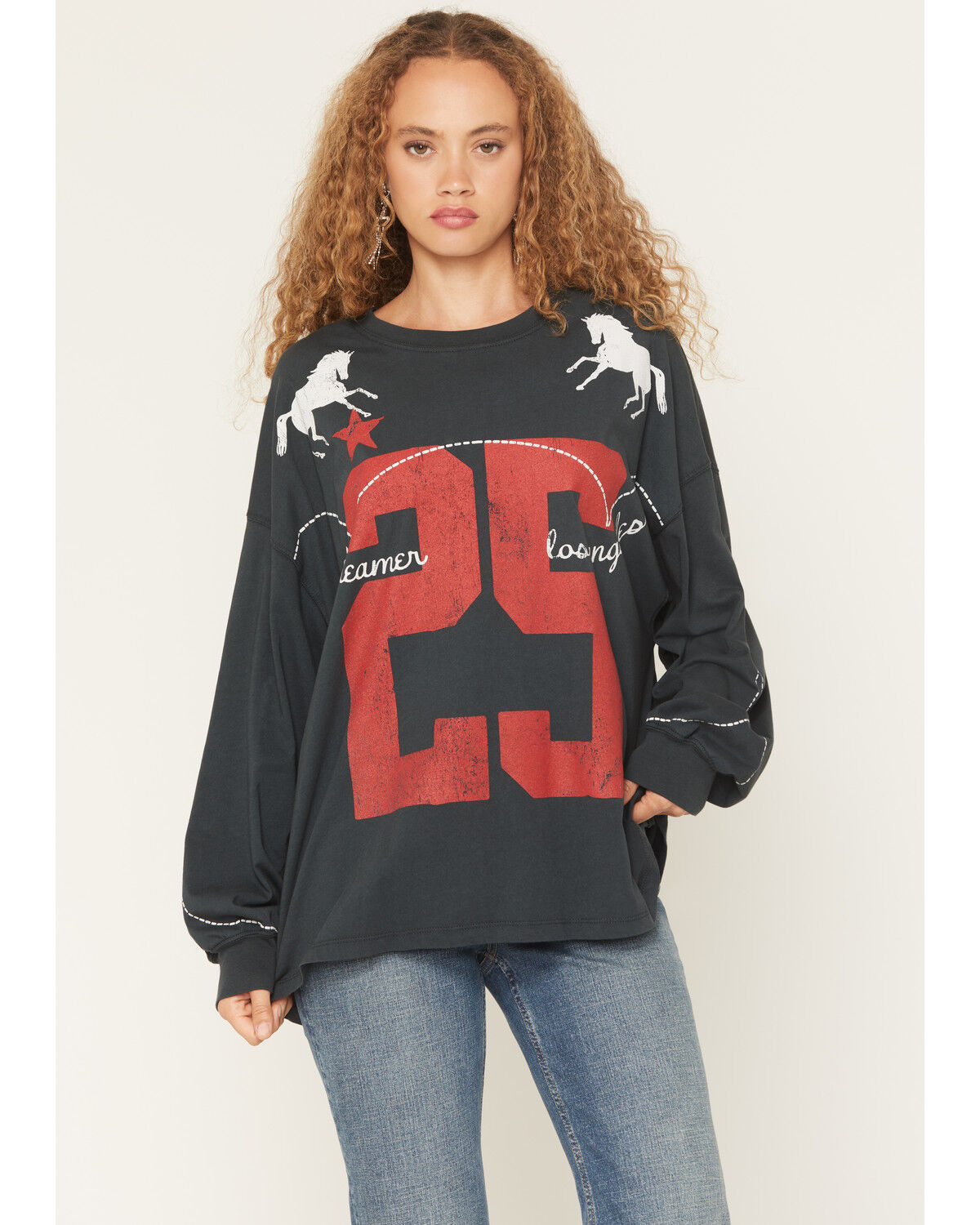 Image #1 - Day Dreamer Women's 25 Long Sleeve Graphic Tee, Black, hi-res