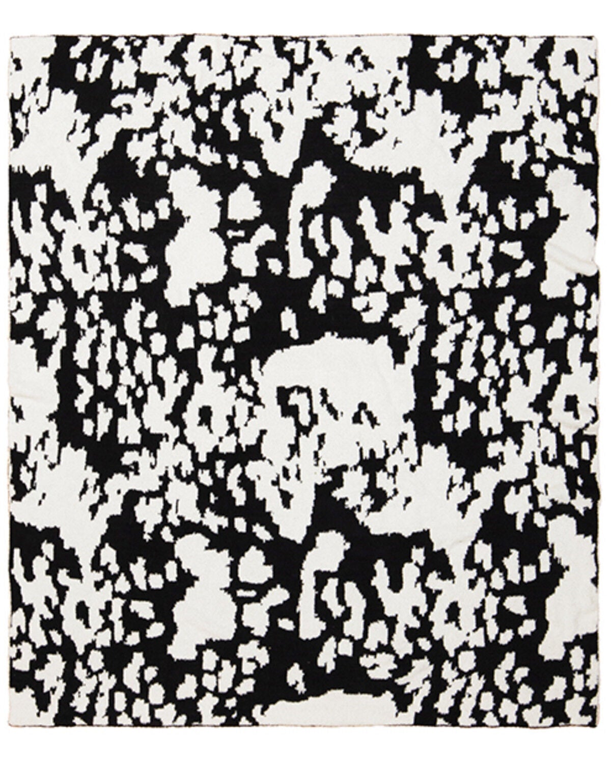 Image #1 - Carstens Home Wrangler Cow Print Blanket, Black, hi-res