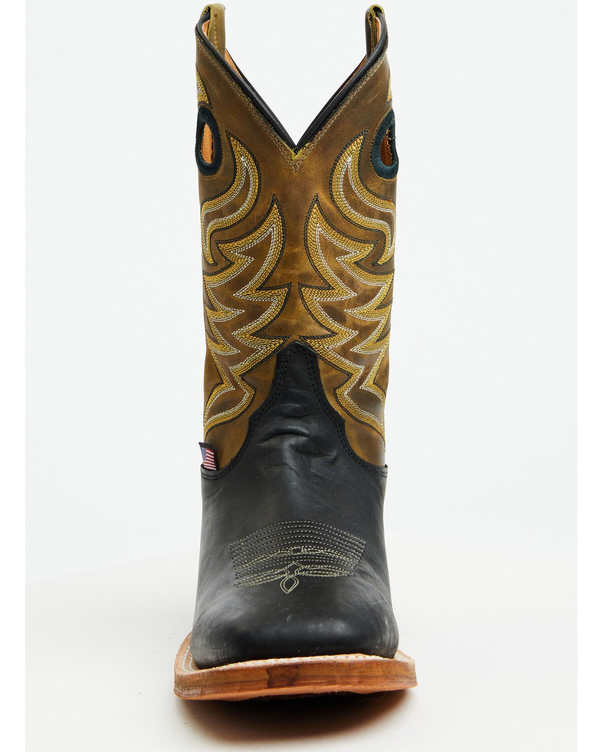 Image #4 - Justin Men's Boot Barn Exclusive Bent Rail Walsh Performance Western Boots - Broad Square Toe, Green, hi-res