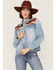 Driftwood Women's Arizona Sunrise Denim Jean Jacket, Blue, hi-res