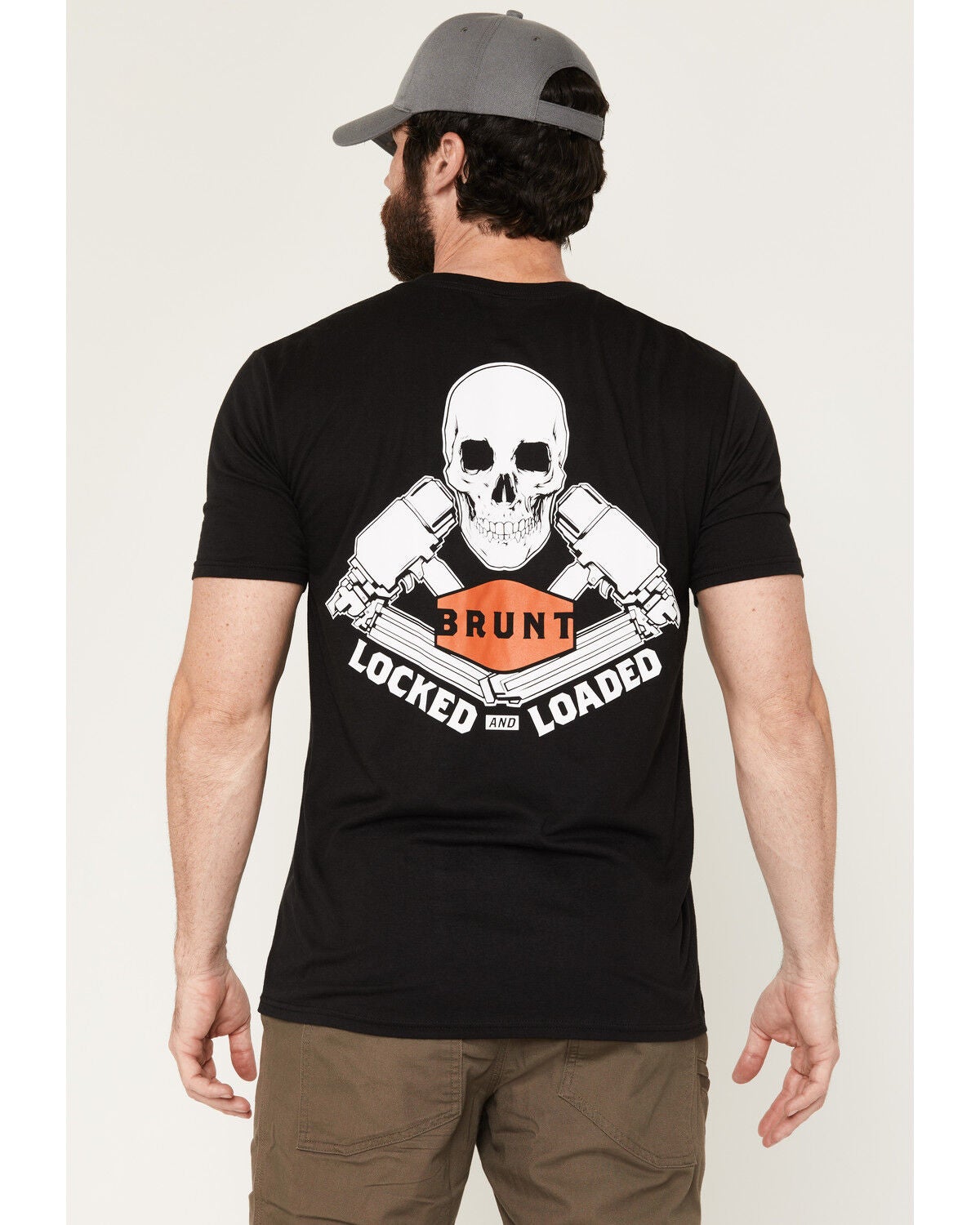 Brunt Workwear Men's Locked And Loaded Short Sleeve Graphic Work T-Shirt, Black, hi-res