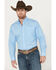 Image #1 - Cinch Men's Geo Print Long Sleeve Button Down Stretch Western Shirt, Blue, hi-res