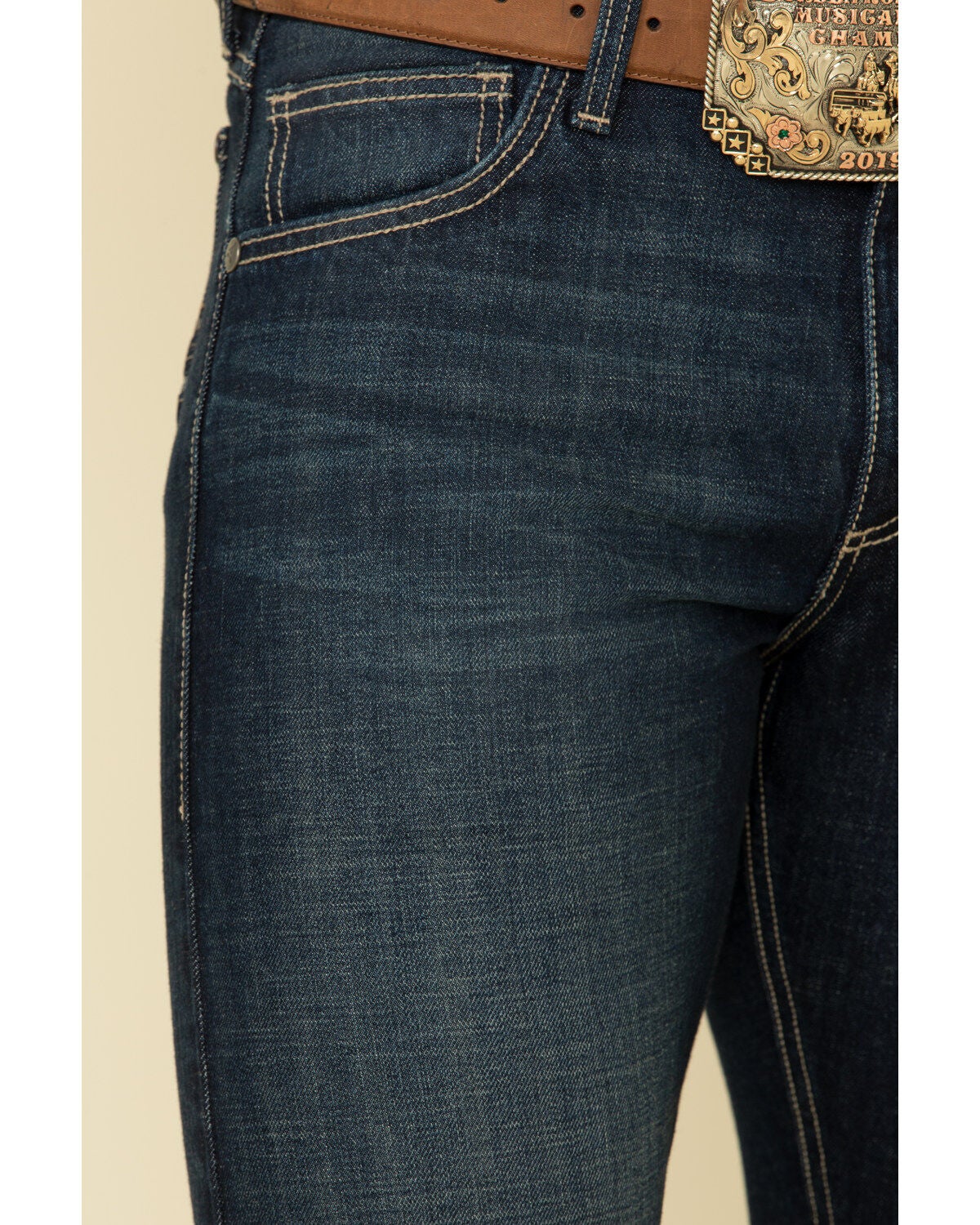 Image #4 - Wrangler 20X Men's No.42 Lawton Dark Stretch Vintage Slim Bootcut Jeans, , hi-res
