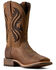Image #1 - Ariat Men's Kanyon Toughstock VentTEK Performance Cowboy Boots - Broad Square Toe, Brown, hi-res