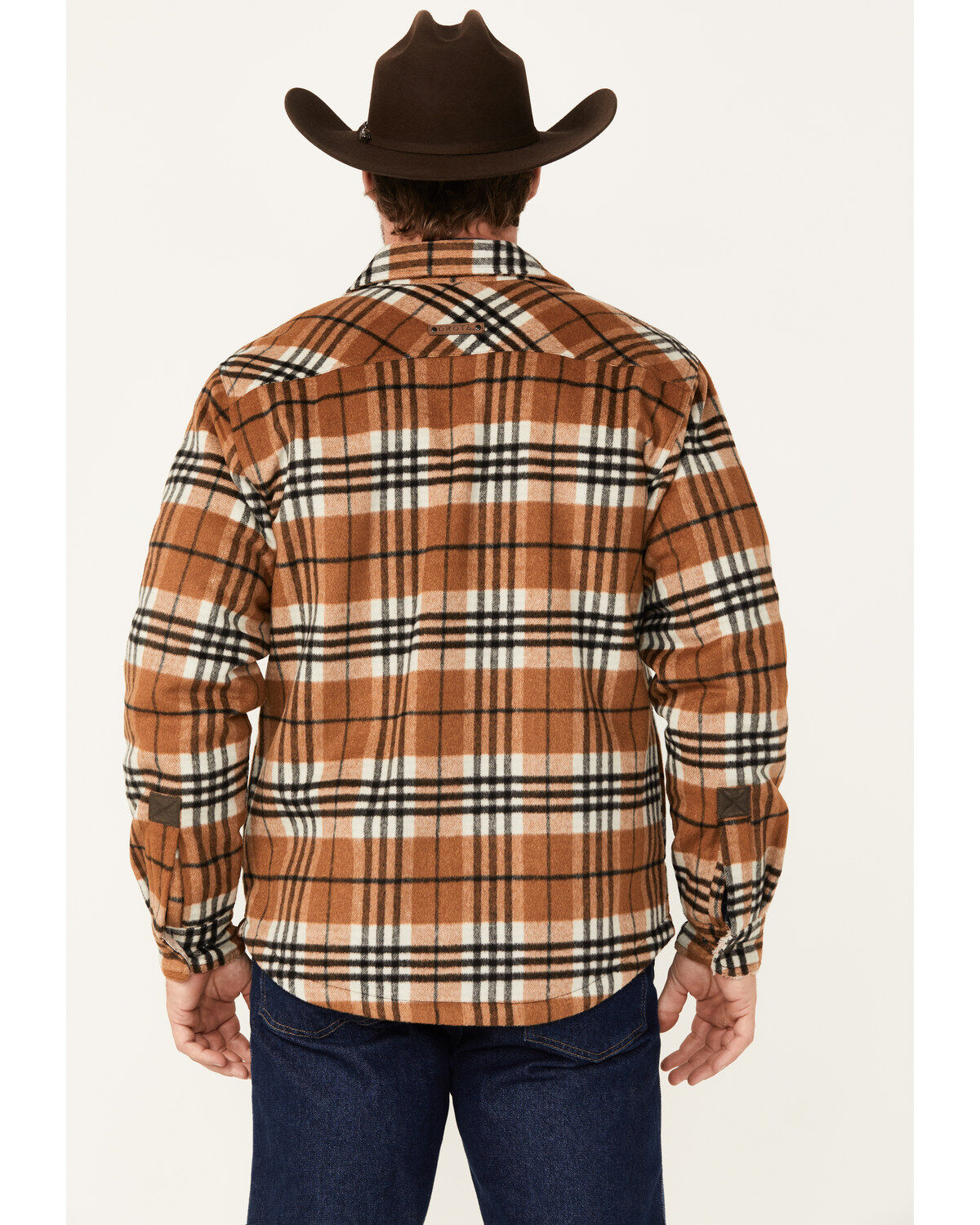 Image #4 - Dakota Grizzly Men's Plaid Burke Wool Sherpa Lined Zip Jacket, Mustard, hi-res
