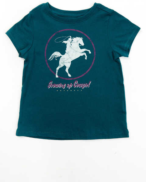 Shyanne Toddler Girls' Growing Up Cowgirl Graphic Tee, Deep Teal, hi-res