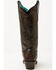 Image #5 - Corral Women's Floral Embroidered Tall Western Boots - Snip Toe, Black, hi-res