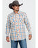 Image #1 - Wrangler Retro Men's Multi Med Plaid Long Sleeve Western Shirt , , hi-res